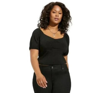 Torrid black sweetheart neckline croptop‎ Size 1X
